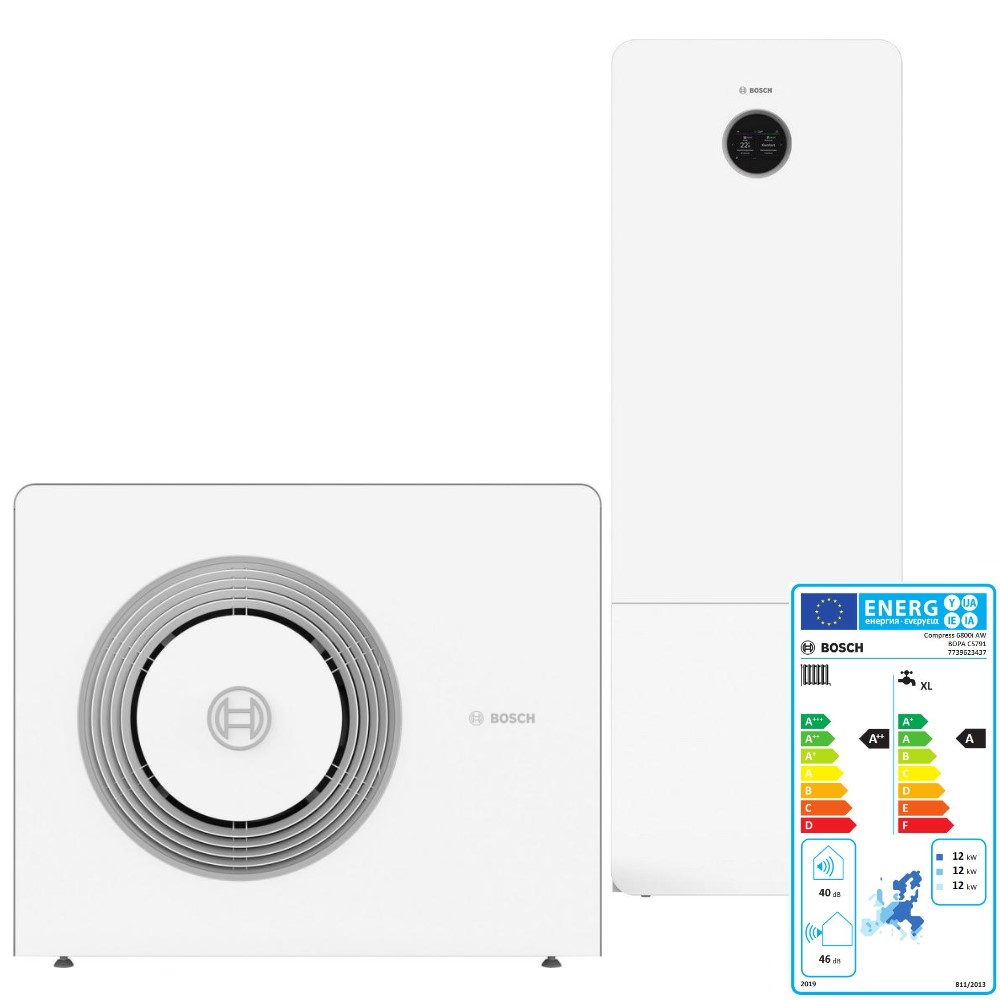 BOSCH Luft Wärmepumpe AW 12 OR-T CS6800iAW 12 M Monoblock Paket BOPA CS791