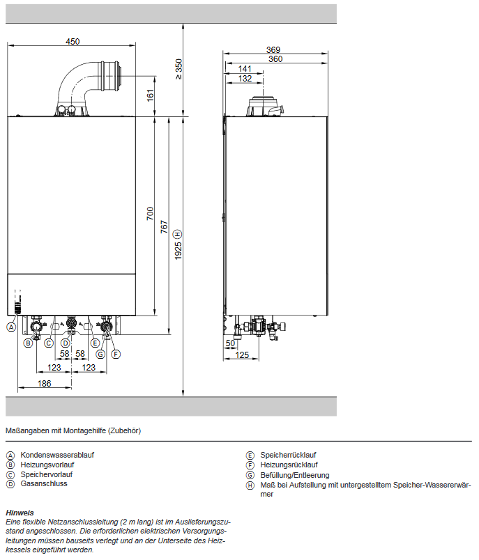 Viessmann Gasbrennwert Therme Vitodens 300-W 11 kW Typ B3HF Kessel Heizung