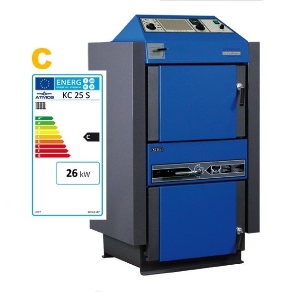 ATMOS Kohlevergaser KC25S 26 kW Türanschlag Links Allesfresser 01.12.25-L