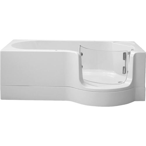 Acryl Kombiwanne Pazifik mit Tür 170 cm re Badewanne Glastür Schürze Fußgestell