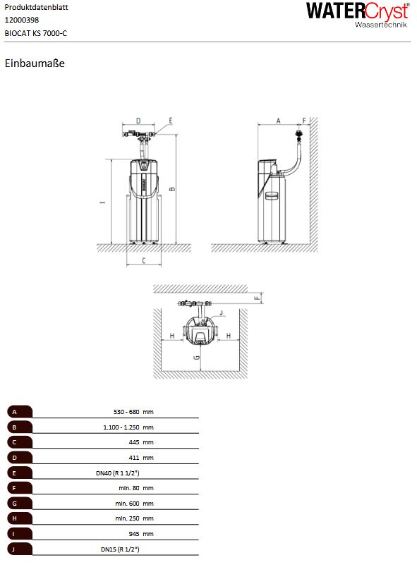 Watercryst BIOCAT KS 7000-C Kalkschutzanlage Katalysator Technologie 12000398
