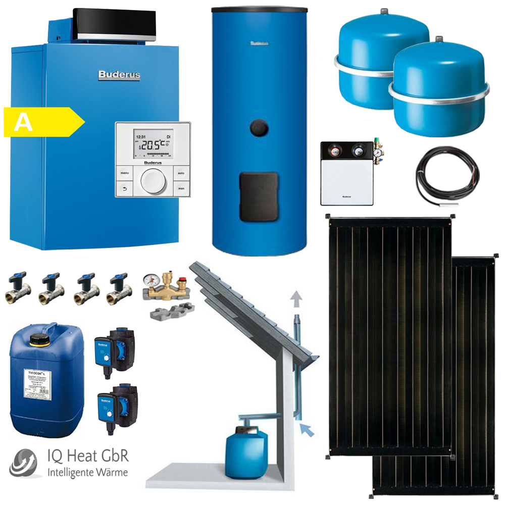 Buderus Logaplus-Paket K61 GB212 15 22 SU300 Gas Brennwert Kessel GA-K 10 m