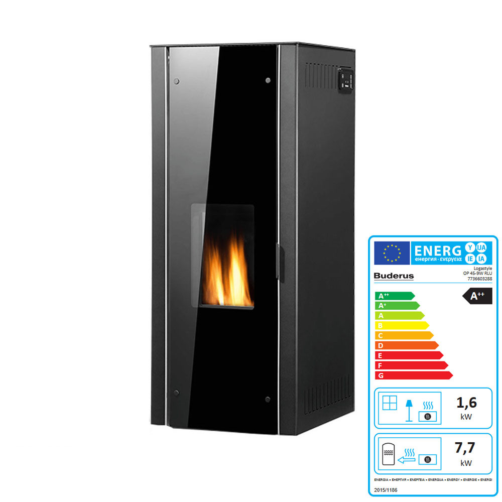 Buderus Logastyle Lamina Pelletofen 9,3 kW Wasser Kaminofen Kamin wassergeführt