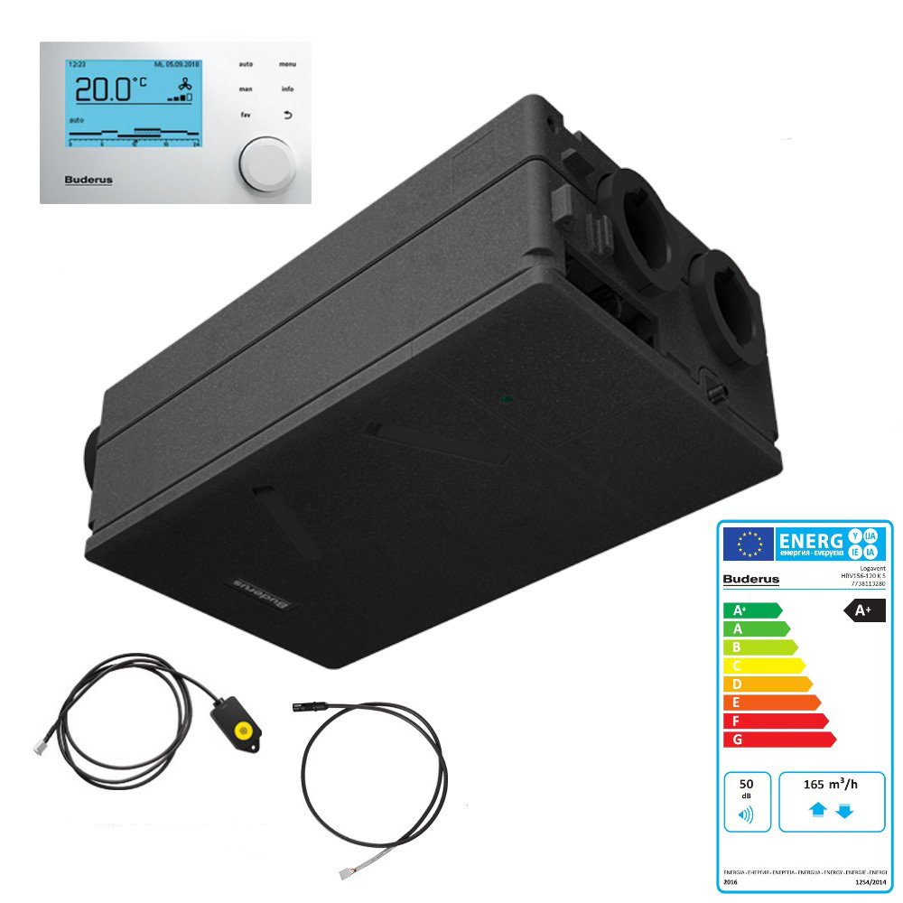 Buderus KWL Wohnungslüftungsgerät Logavent HRV156-120 K S  Regelung VC310