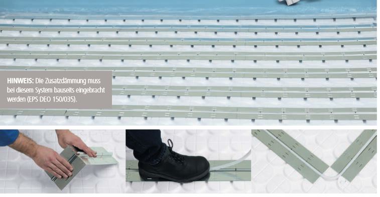 Fußbodenheizung Trockenbau Paket 15 qm Schütz EPS 25 mm trio-flex 14x2 mm