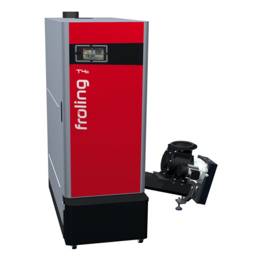 Fröling Hackgutkessel T4e 20 kW Stoker rechts 14701R Hackschnitzel Feststoff