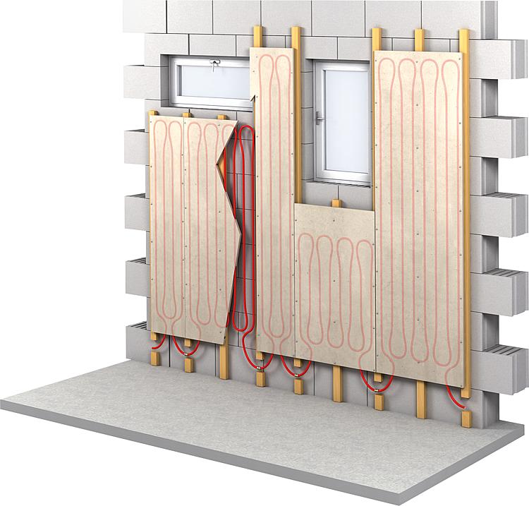 Zewotherm Wandheizung Modul Trockenbau 100x62cm 18mm mit Polybutenrohr 12x1,3mm