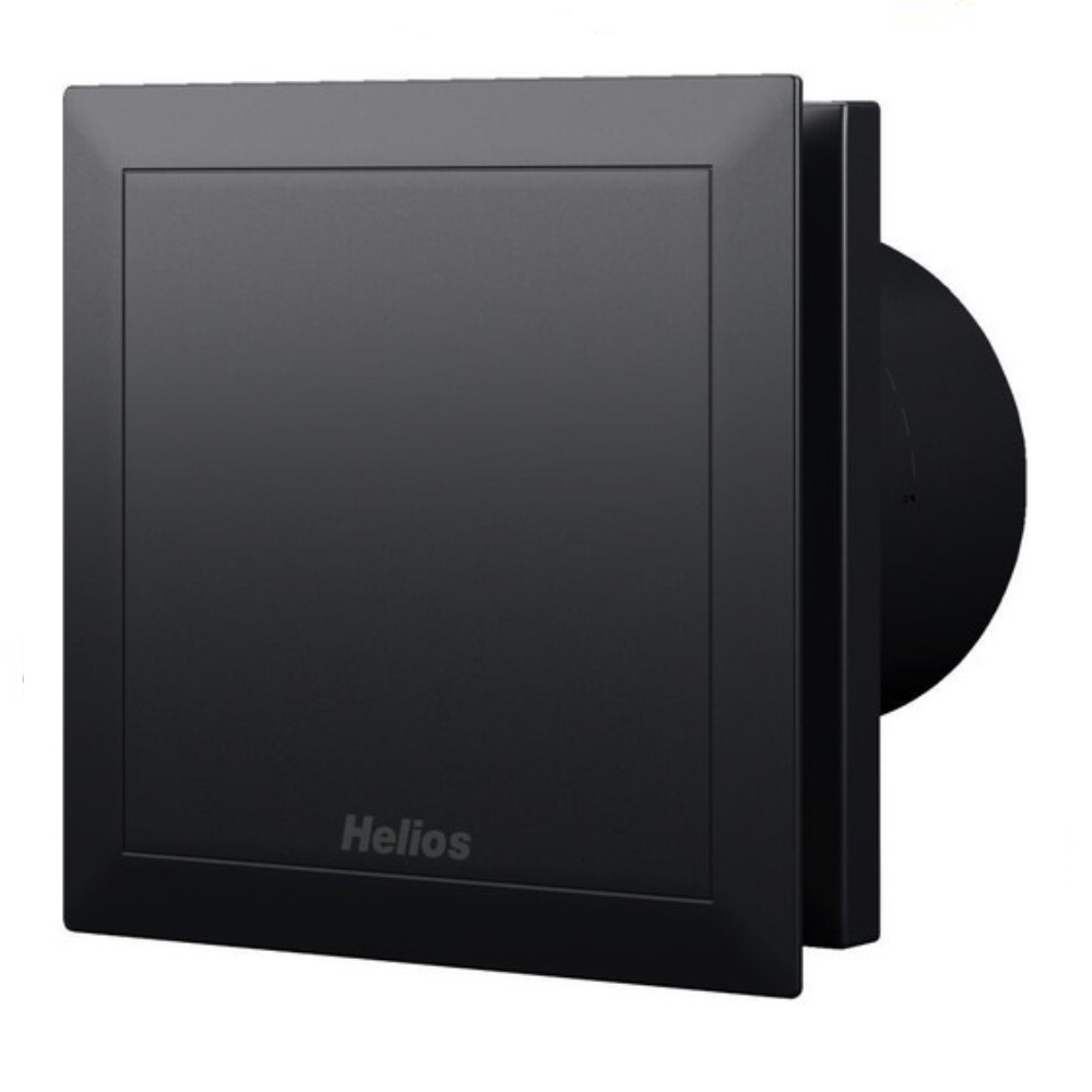 Helios 40770 MiniVent M1/100 black Kleinraumventilator Badlüfter DN100 2-stufig