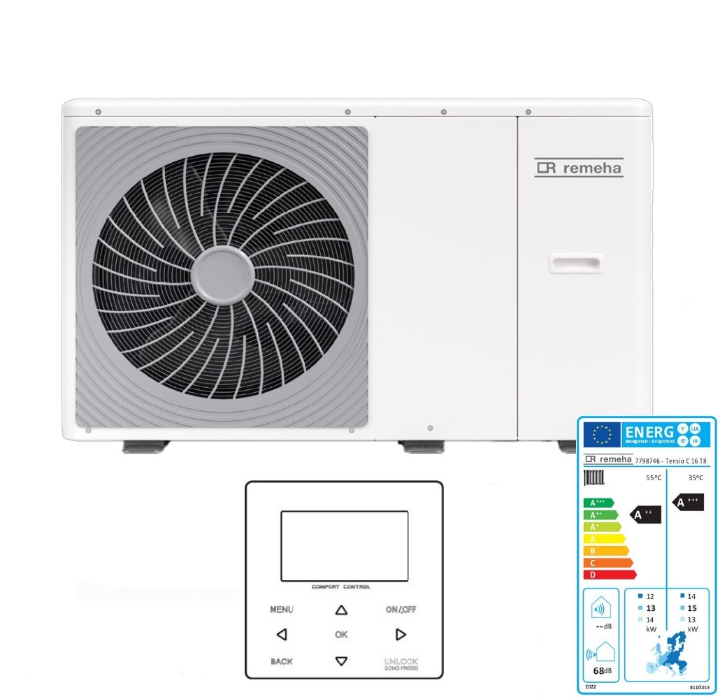 Remeha Tensio C 16 kW TR AWHP Luft Wasser Wärmepumpe Monoblock Regelungseinheit