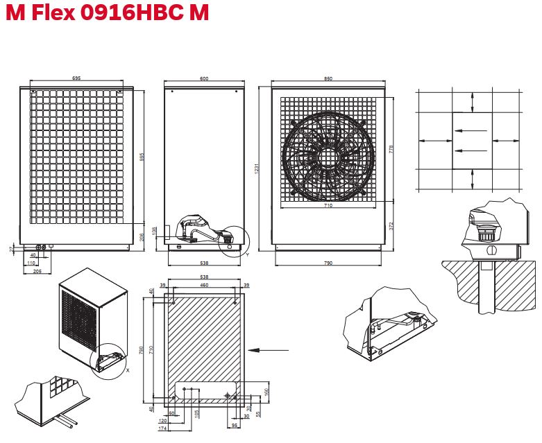 Glen Dimplex M Flex 0916HBC Split Wärmepumpe Heizen und Kühlen  381100