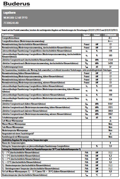 Buderus Logaplus M Luft Wärmepumpe WLW186i-12 AR TP70 WLW-12 MB AR MX400