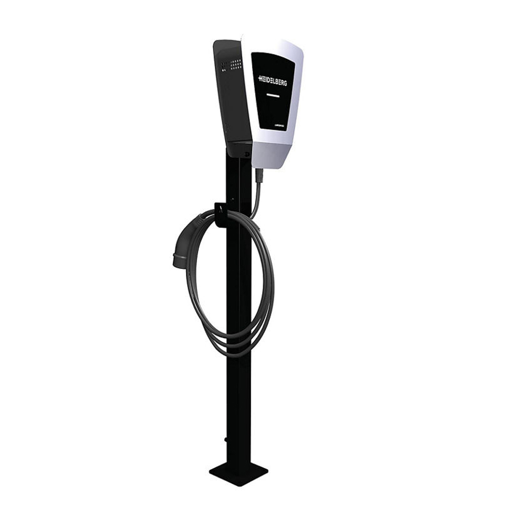 Heidelberg Ladestation Wallbox Stele Solo Lite schwarz 150 x 1370 x 150 mm