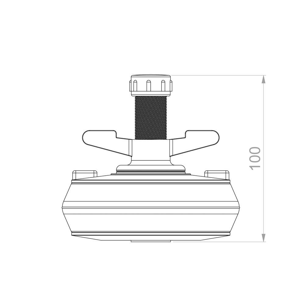 CRASSUS CRA Schnellverschlussstopfen CSV 120 PVC 114-130 mm 0,5 bar, L:100mm