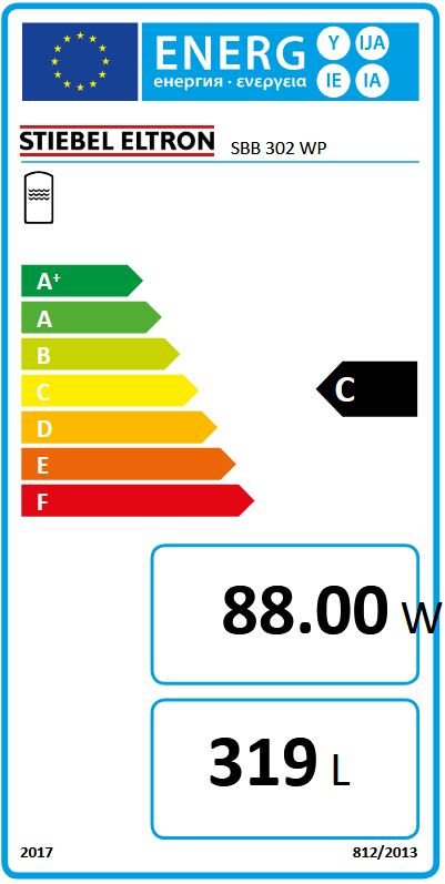 STIEBEL ELTRON Warmwasser Wärmepumpen Standspeicher SBB 302 WP 221361