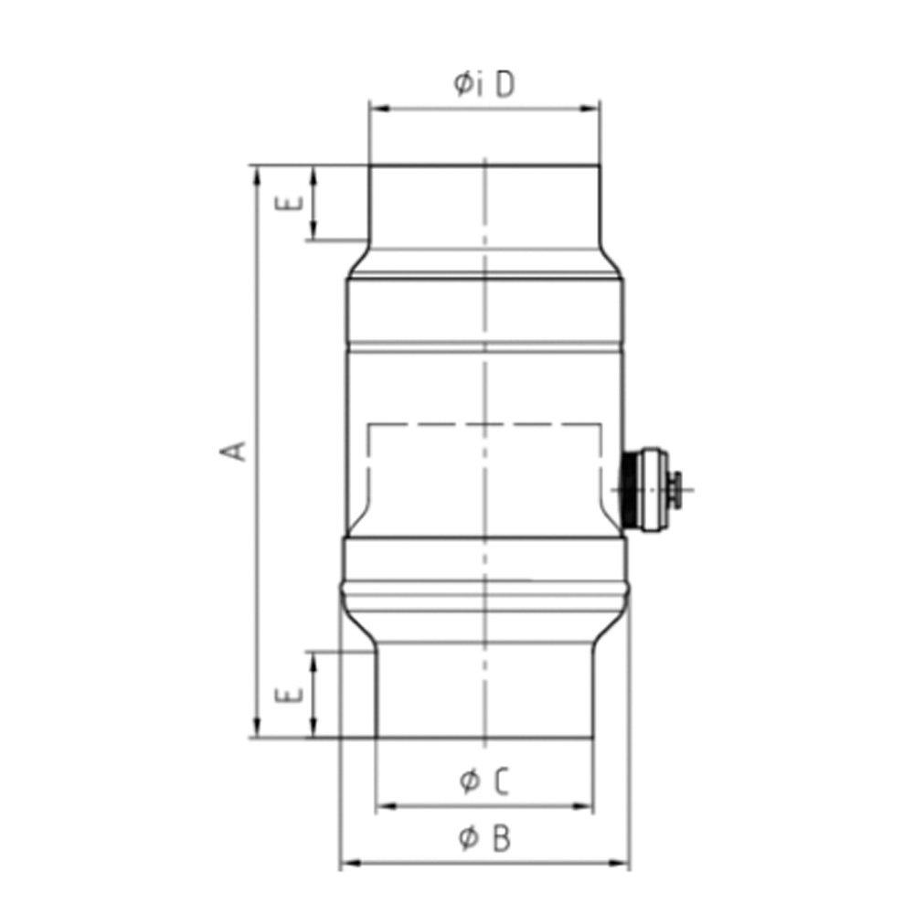 Grömo Titanzink Regenwassersammler DN76 Einbauset mit Verbindungsschlauch DN25 (1“)