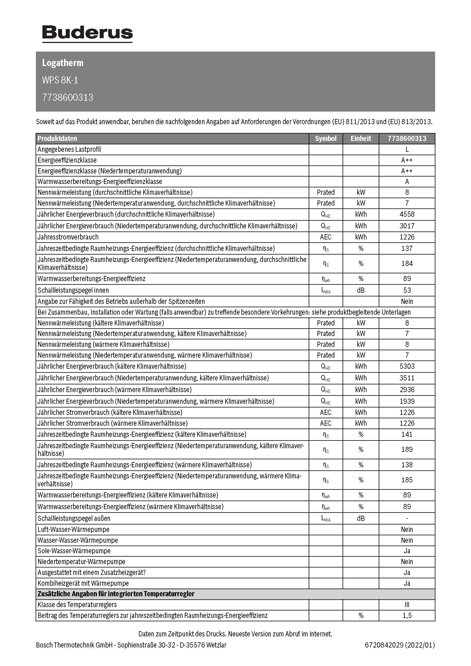 Buderus Sole Wasser Wärmepumpe Logatherm WPS K-1 Erdwärmepumpe Wasserspeicher Buderus Sole Wasser Wärmepumpe Logatherm WPS K-1 Erdwärmepumpe Wasserspeicher