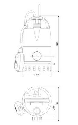 Grundfos Kellerentwässerungspumpe Unilift CC-5 A1 1x230V 0,24kW 5m Kabel
