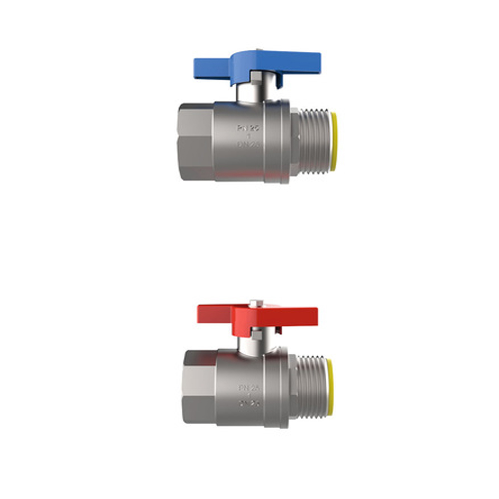 Buderus Kugelhahnset Logafloor KHS H1 2x Kugelhähne 1" horziontale Ausführung