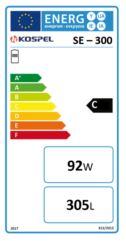 Kospel Warmwasserspeicher SE300 emailliert ohne WT f Betrieb mit Elektroheizstab