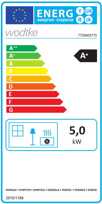 Kaminofen Wodtke Porto 5 kW 088305 schwarz raumluftunabhängig Kamin Holzofen