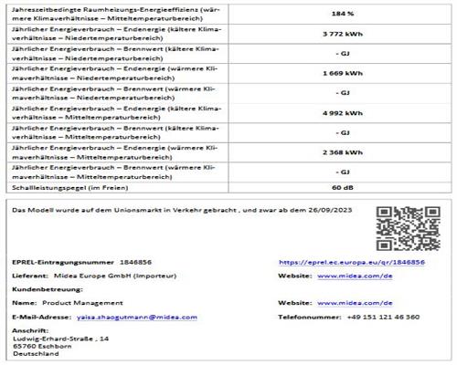 MIDEA Luft Wärmepumpe M-Thermal Arctic Monoblock (R290) 8,4kW MHC-V8WD2N7-E30
