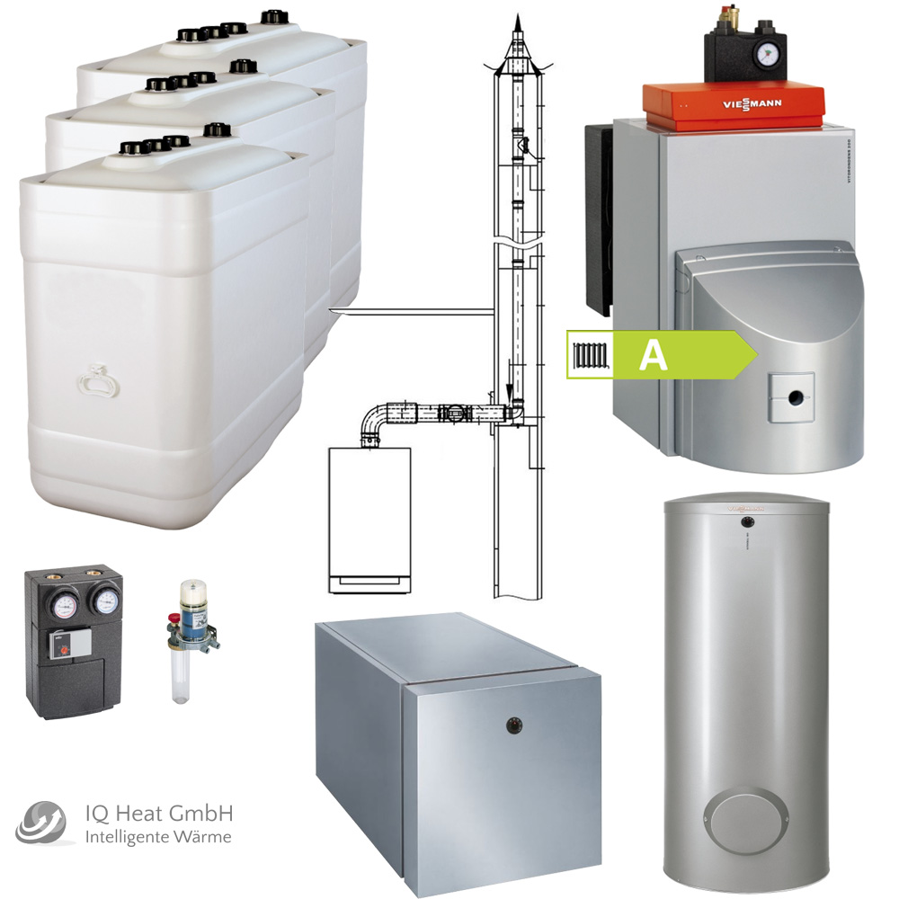 Viessmann Vitorondens 200-T 24,6 kW Öl-Brennwertkessel Speicher Abgas Heizöltank