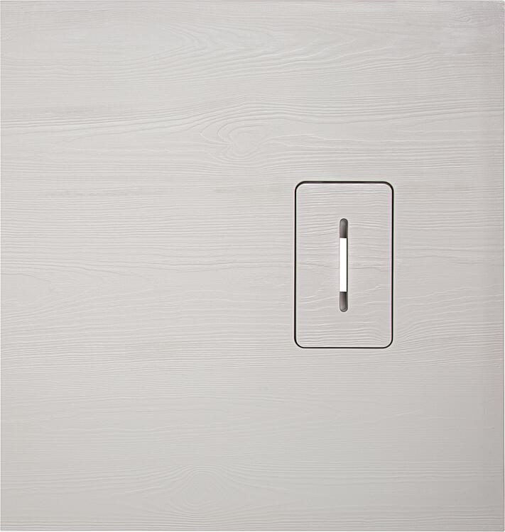 Mineralguss Duschwanne Lendou 900 x 900 x 35 mm mit Holzstruktur beige matt