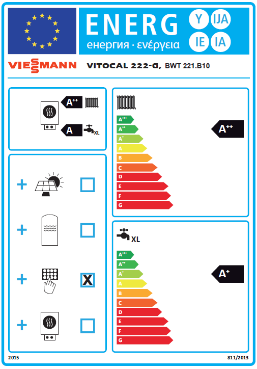 Viessmann Paket Vitocal 222 G Typ BWT 221.B  Sole/Wasser Wärmepumpe Puffer