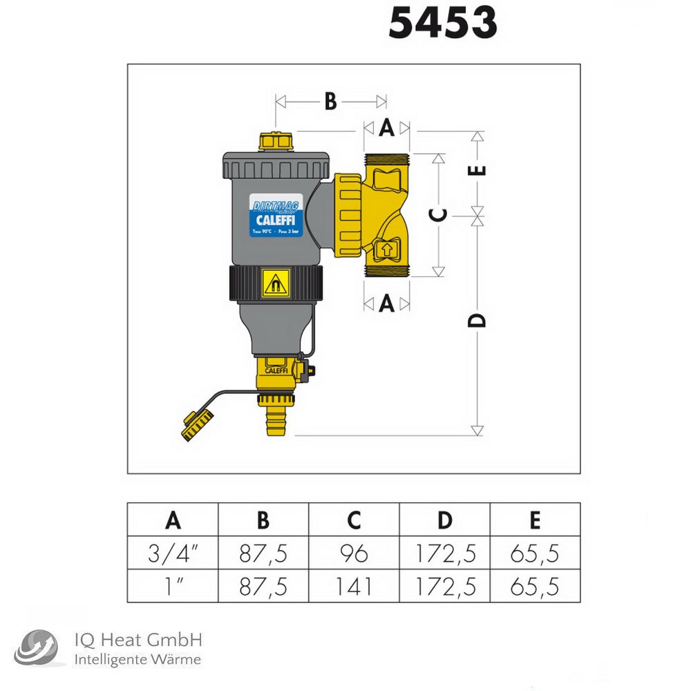 Caleffi Dirtmag Magnetit Schlammabscheider 3/4" aus Technopolymer 545305