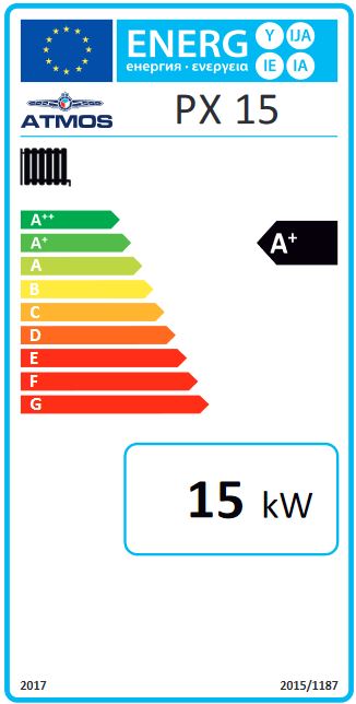 ATMOS Pelletkessel PX15 Pelletbrenner A25PX Platzspar-Pelletkessel 01.17.15