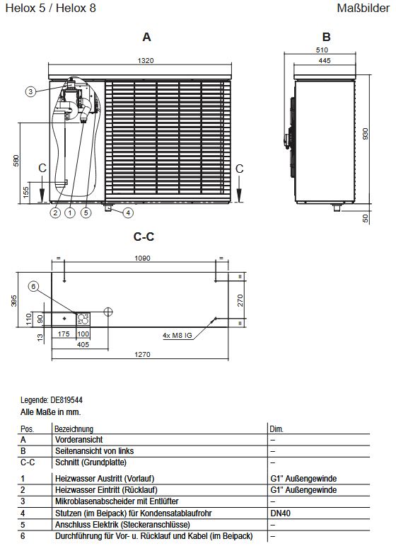 Novelan Helox 5 230V Luft Wärmepumpe L/W inkl. kühlen Außengerät 10380401