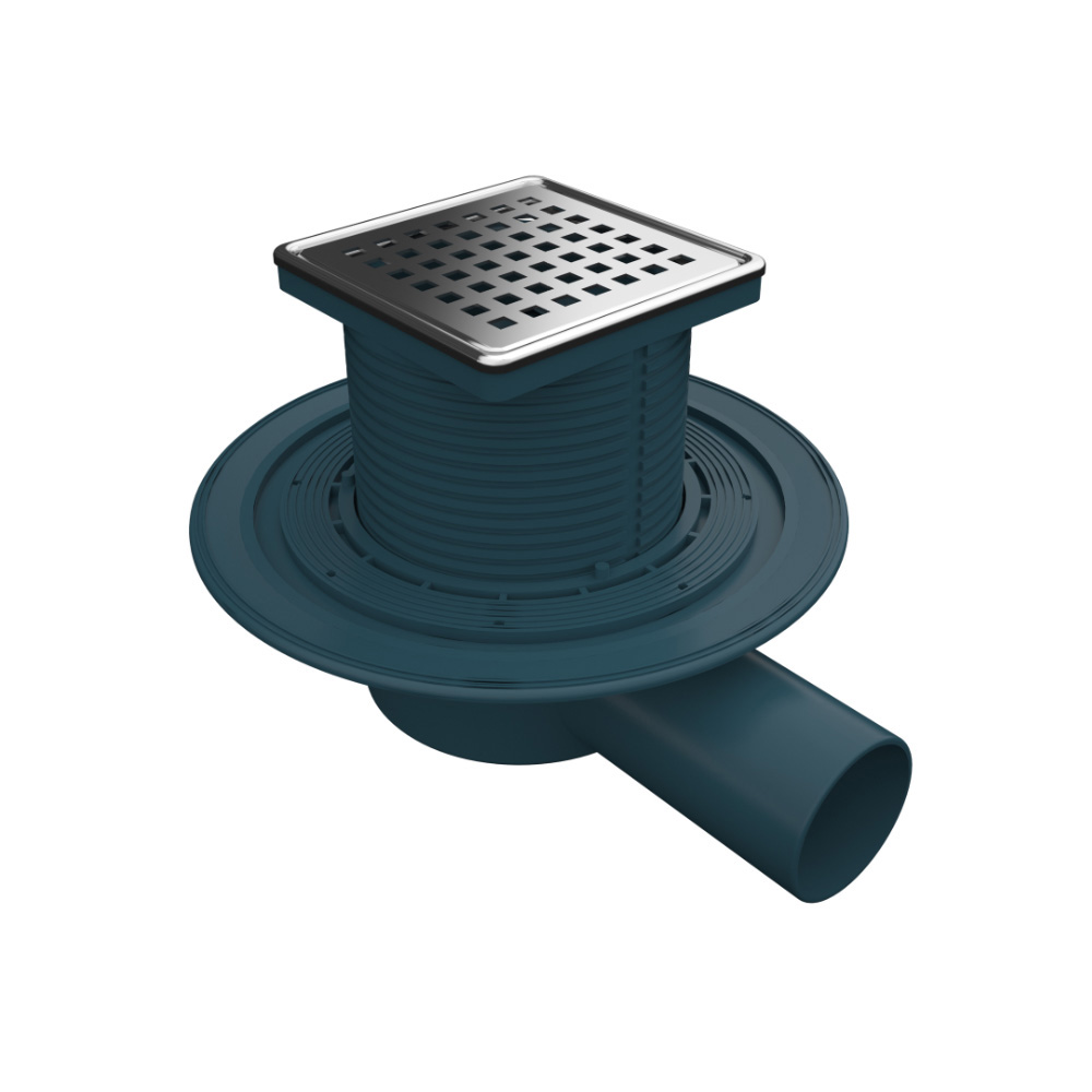 MERT Flach Bodenablauf Duschablablauf 150 x 150 mm Edelstahlrost und Rahmen MERT Flach Bodenablauf Duschablablauf 150 x 150 mm Edelstahlrost und Rahmen