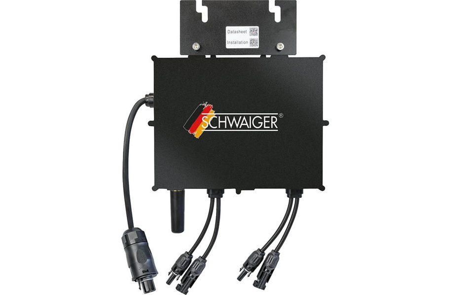 Balkonkraftwerk 800 Watt 2x PV Modul Mikrowechselrichter Full Black Halterung SOKW8650