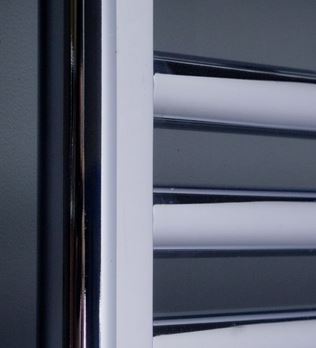 Badheizkörper Velon chrom gebogen Badwärmer Handtuchheizkörper Heizkörper