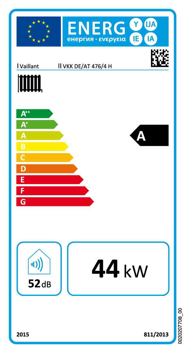 Vaillant Gas Brennwert Kessel ecoVIT exclusiv VKK 476/4 Erdgas E 48,2 kW