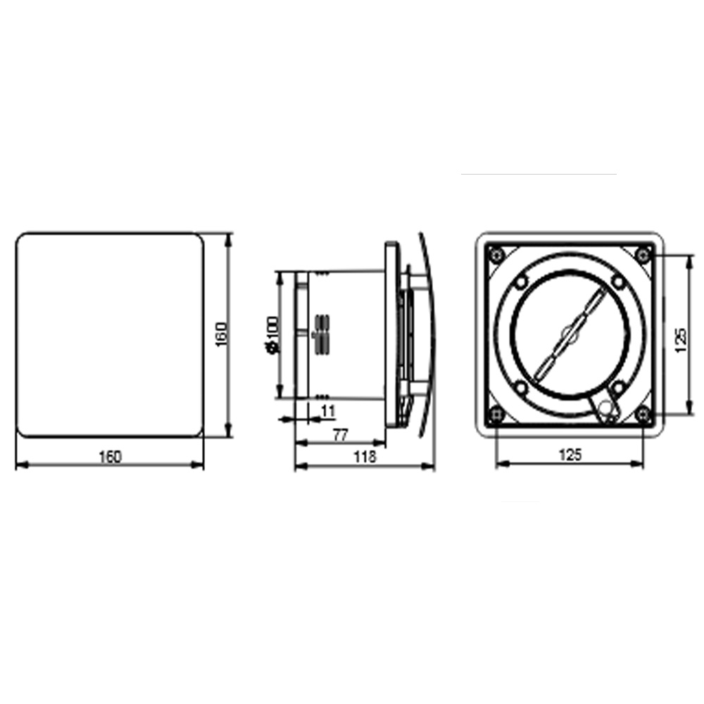 Bosch Kleinraumventilator Fan 1500 NW 100 Standard WC Bad Lüfter Abluftventilator
