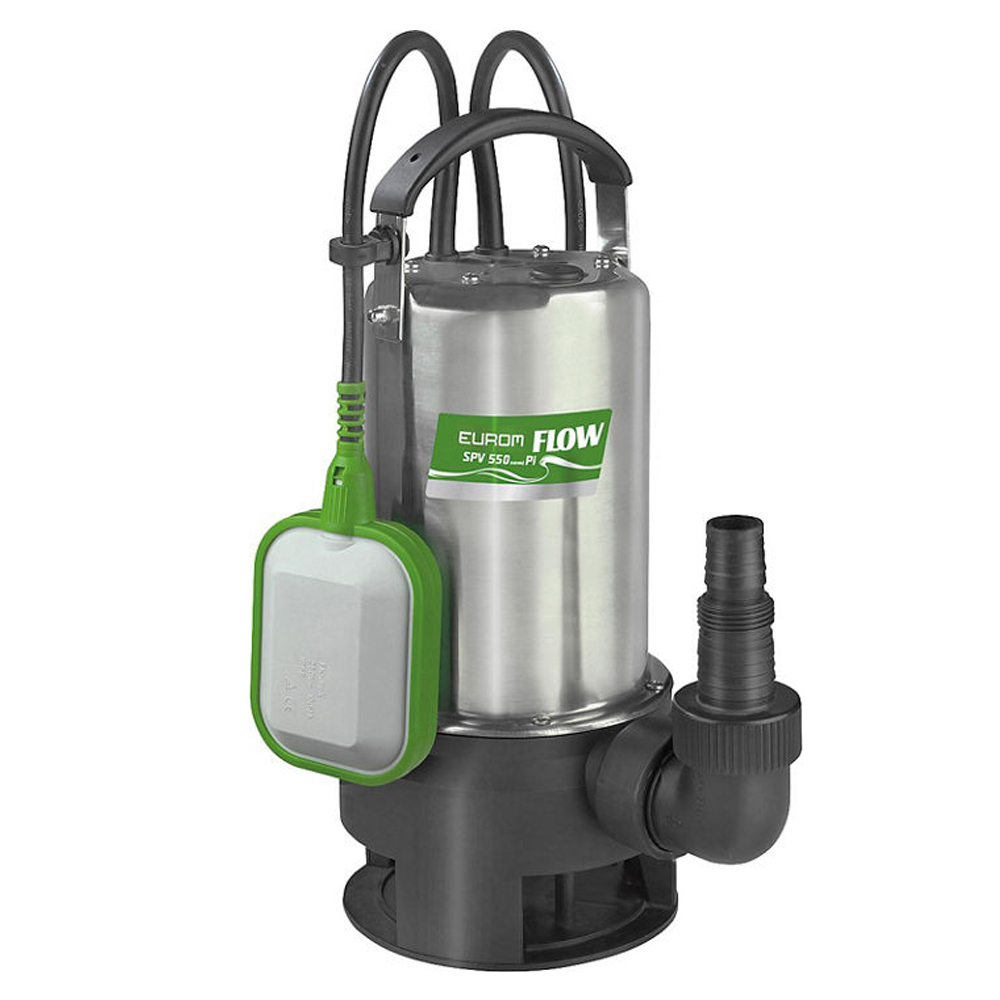 Eurom Schmutzwassertauchpumpe Flow SPV 550 mit Schwimmschalter 	
