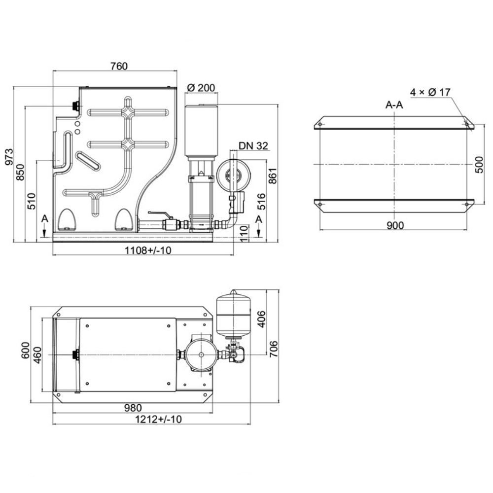 Resideo Sicherheitstrennstation CBU142 mit Einzelpumpenanlage 32A-065