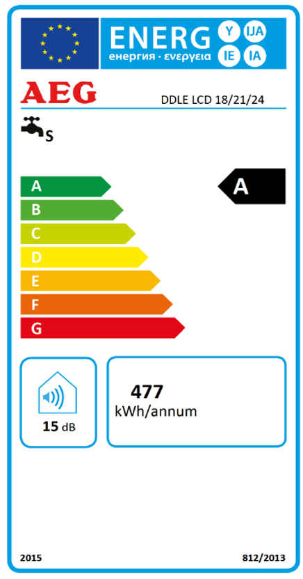 AEG Elektronischer Durchlauferhitzer DDLE LCD 18/21/24 umschaltbar
