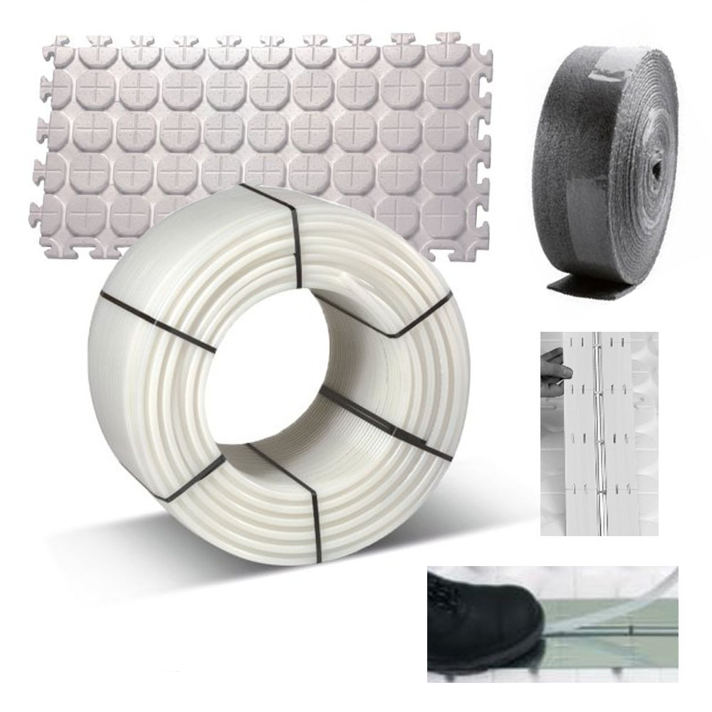 Schütz Fußbodenheizung System Trockenbau EPS 25 Paket 39,6 m² inkl. Zubehör