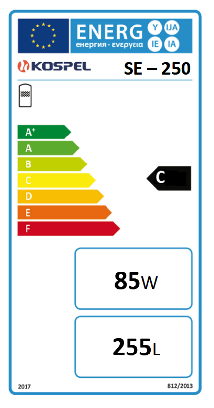 Kospel Warmwasserspeicher SE250 emailliert ohne WT f Betrieb mit Elektroheizstab