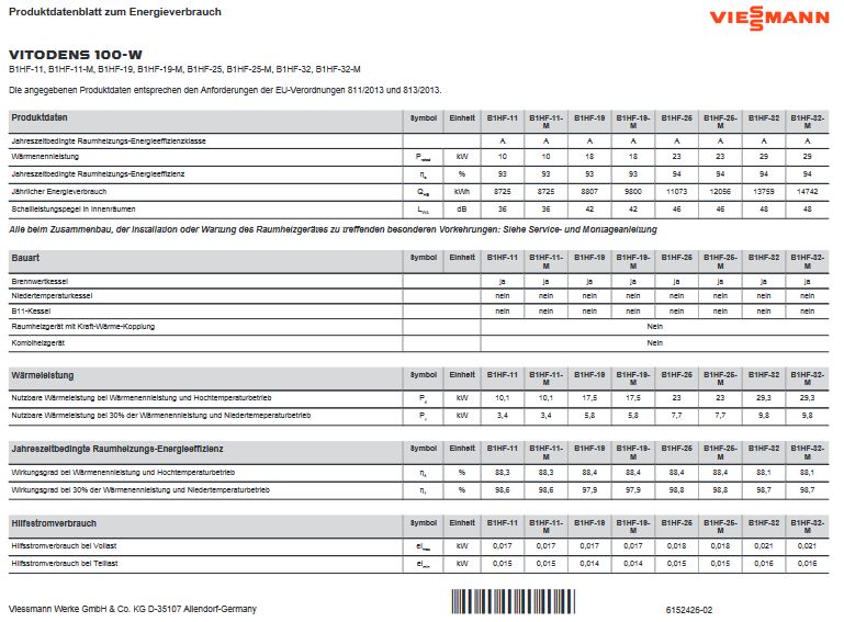 Viessmann Vitodens 100-W 11 kW Typ B1HG Gasbrennwertgerät mit 7" Display Z029761