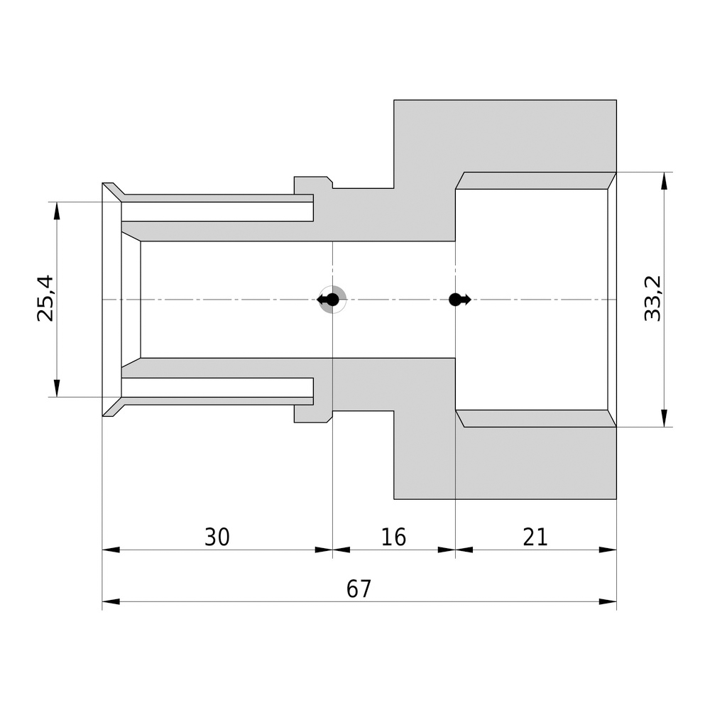 Wavin Tigris K5 Pressfitting Übergang IG Ü-Muffe 16 I 20 I 25 I 32 I 40 mm