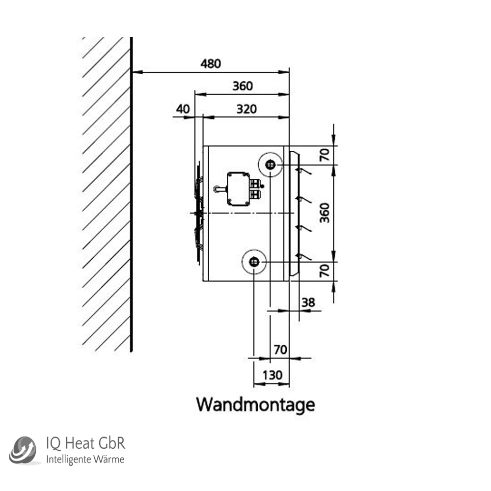 Kampmann Lufterhitzer TIP Typ P543057 WTA Cu alu. EC-Ventilator elektromech