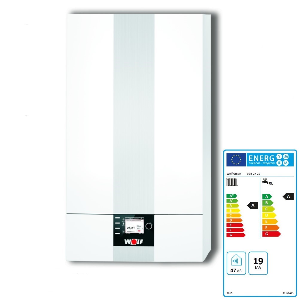 Wolf Gas Brennwert Kombitherme CGB-2K-20 kW Brennwertgerät ohne Regelung