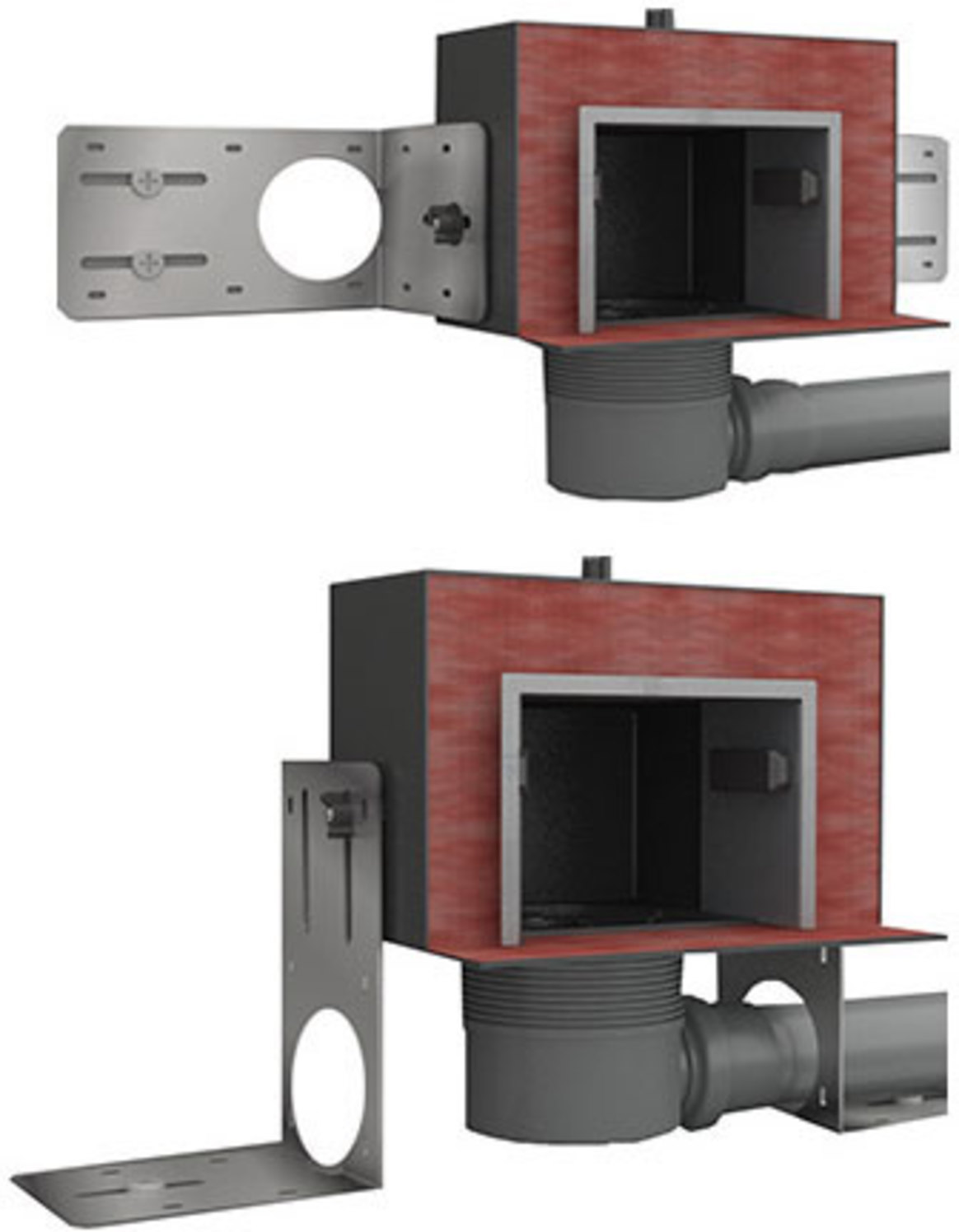 Wand Duschablaufelement VIS f.Wand I Bodenmontage m.Rahmen befliessbar CONEL