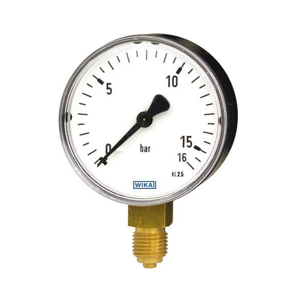 Wika Manometer GK 2.5,ø 63 mm Anschluß DN 8 (1/4") unten 0 - 10 bar