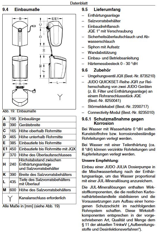Judo Trinkwasser Enthärtungsanlage i-soft SAFE+ vollautomatisch 8203521