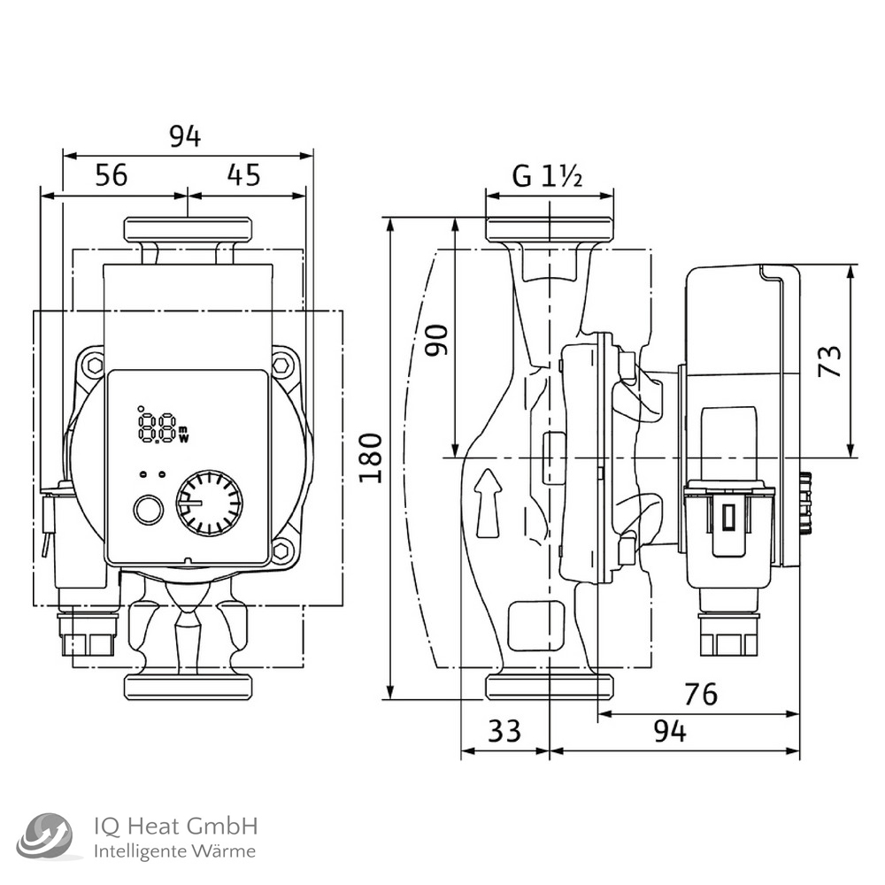 Wilo Yonos Pico plus 25/1-6 180 mm Heizungspumpe Hocheffizienzpumpe
