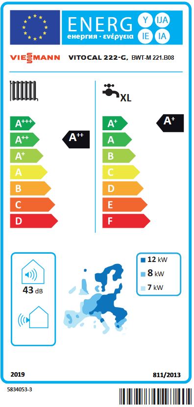 Viessmann Vitocal 222-G Sole Wärmepumpe B0/W35 7,52 kW BWT 221.B08 Z016842